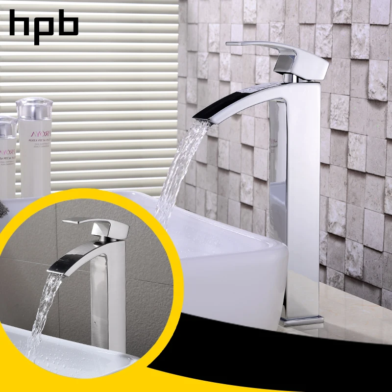 HPB Waterfall Tall Basin Faucet Bathroom Sink Mixer Tap Single Handle Deck Mounted Chrome & Brushed Finish Hot Cold Water HP3B05
HPB Waterfall Tall Basin Faucet Bathroom Sink Mixer Tap Single Handle Deck Mounted Chrome & Brushed Finish Hot Cold Water HP3B05