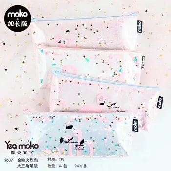 New creative stationery wholesale gold pink flamingo large triangular pen bag (extended version) pen bag
New creative stationery wholesale gold pink flamingo large triangular pen bag (extended version) pen bag