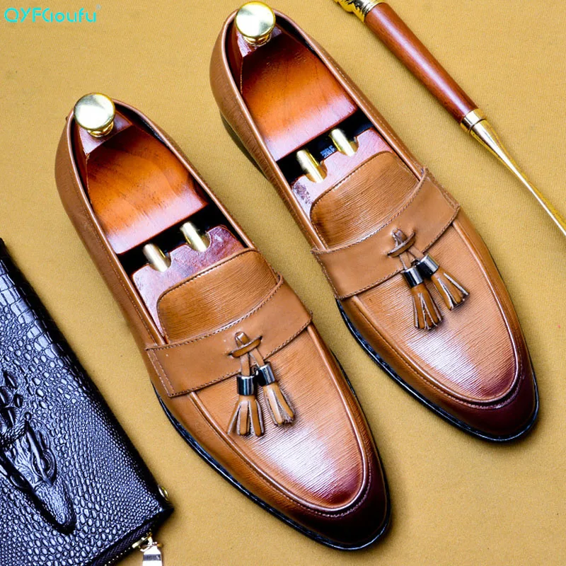 QYFCIOUFU Men Business Tassel Shoes Luxury Italian Style Formal Shoes Men Genuine Leather Dress Office Wedding Shoes US 11.5
QYFCIOUFU Men Business Tassel Shoes Luxury Italian Style Formal Shoes Men Genuine Leather Dress Office Wedding Shoes US 11.5