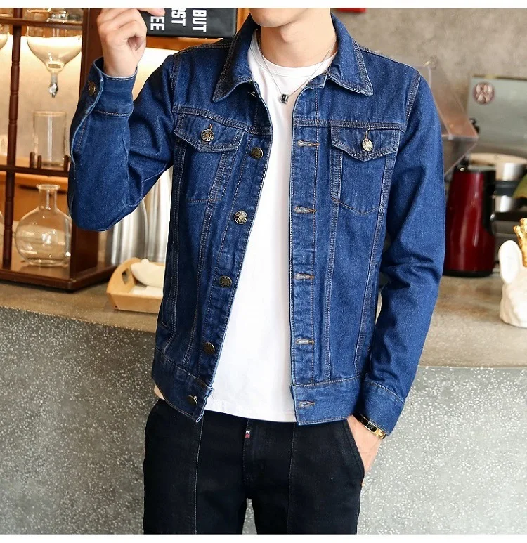 Spring Autumn Mens Casual Denim Jacket Mens Solid Trendy Fashion Bomber Thin Ripped Denim Jacket Male Cowboy Jeans jackets
Spring Autumn Mens Casual Denim Jacket Mens Solid Trendy Fashion Bomber Thin Ripped Denim Jacket Male Cowboy Jeans jackets