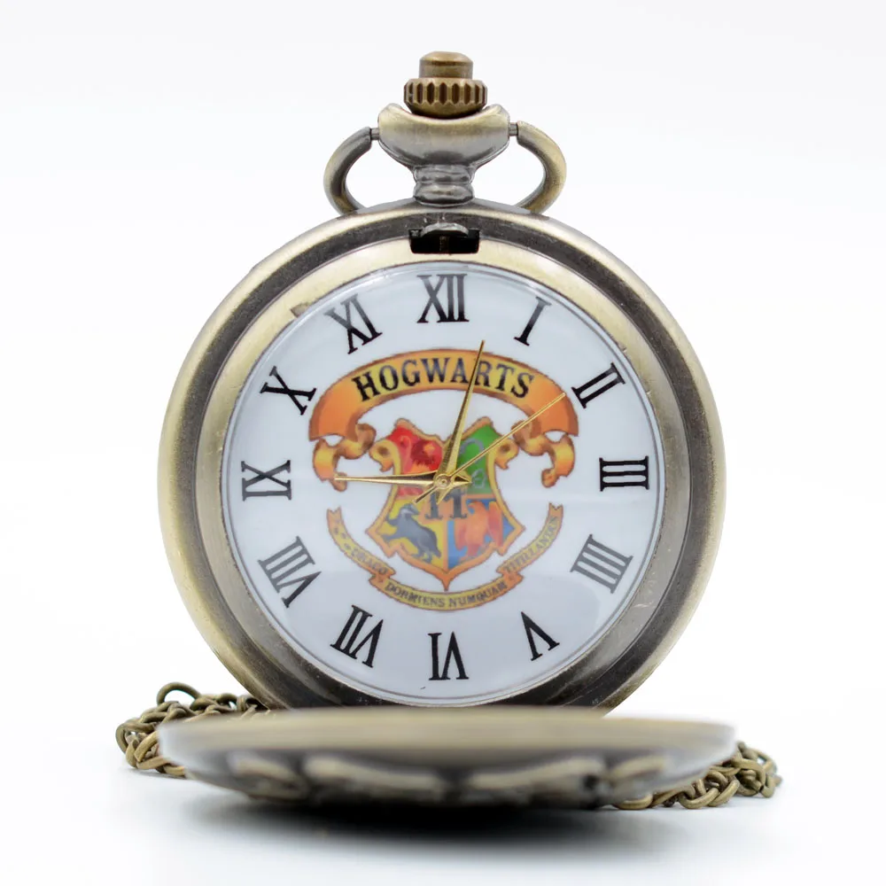 Retro Vintage Harry Potter Hogwarts School H Color Dial Quartz Pocket Watch Analog Necklace Pendant Women Men Gift Watches Reloj
Retro Vintage Harry Potter Hogwarts School H Color Dial Quartz Pocket Watch Analog Necklace Pendant Women Men Gift Watches Reloj