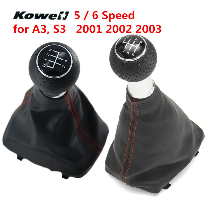 PU Leather 5 6 Speed MT Gear Shift Knob for Audi A3 S3 2001 2002 2003 Gear Shifter Lever Stick Headball + Gaitor Boot Frame New
PU Leather 5 6 Speed MT Gear Shift Knob for Audi A3 S3 2001 2002 2003 Gear Shifter Lever Stick Headball + Gaitor Boot Frame New