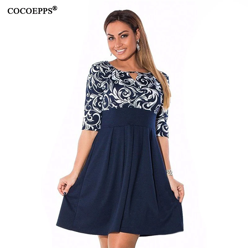 Elegant 2019 plus size women clothing dress L-6xl Autumn printing Dress casual women patchwork party dresses big size vestidos
Elegant 2019 plus size women clothing dress L-6xl Autumn printing Dress casual women patchwork party dresses big size vestidos