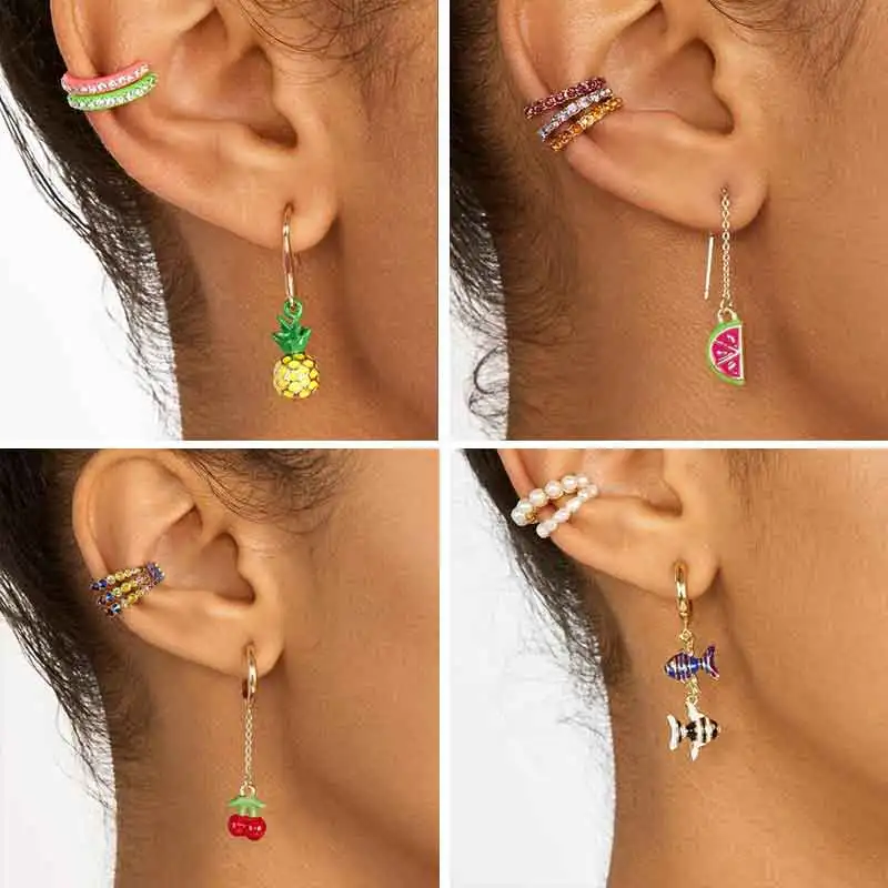 Lalynnlys Fashion Fruit Earrings Cherry Pineapple Orange Strawberry Drop Earring Sea Fish Shell Hanging Earrings Summer Jewelry
Lalynnlys Fashion Fruit Earrings Cherry Pineapple Orange Strawberry Drop Earring Sea Fish Shell Hanging Earrings Summer Jewelry