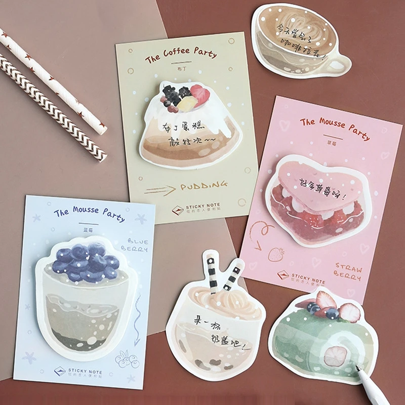 Creative Cute Coffee Dessert Memo Pad Planner DIY Stickers Message Sticky Notes Kawaii Stationery Office Gift Papelaria Escolar
Creative Cute Coffee Dessert Memo Pad Planner DIY Stickers Message Sticky Notes Kawaii Stationery Office Gift Papelaria Escolar