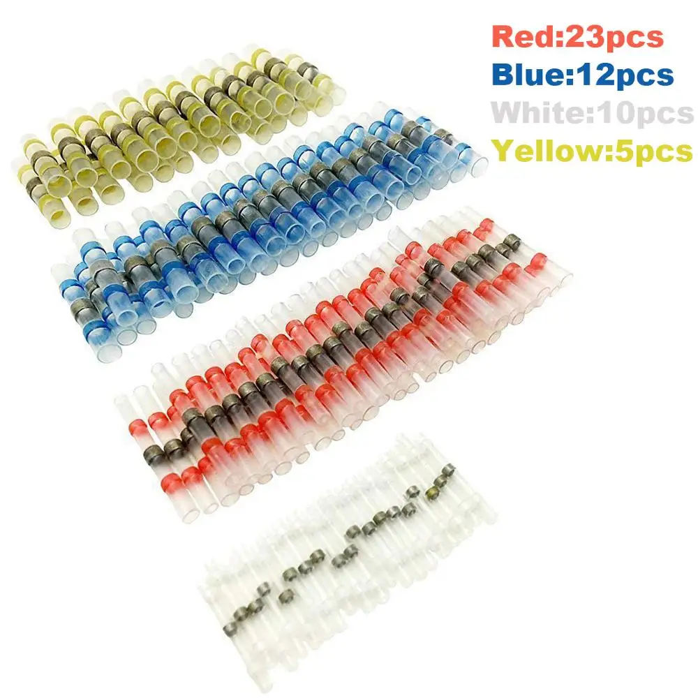 50pcs Solder Seal Wire Connector, Solder Seal Heat Shrink Butt Connectors Terminals Electrical Waterproof Insulated Connector
50pcs Solder Seal Wire Connector, Solder Seal Heat Shrink Butt Connectors Terminals Electrical Waterproof Insulated Connector