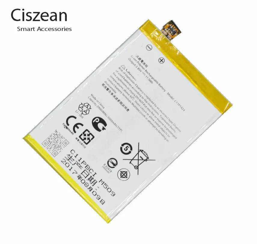 Ciszean 1x 3000mAh C11P1424 Replacement Battery For ASUS Zenfone2 Zenfone 2 ZE550 ML Z008D ZE550ML ZE551ML Z00AD Z00ADB Z00A
Ciszean 1x 3000mAh C11P1424 Replacement Battery For ASUS Zenfone2 Zenfone 2 ZE550 ML Z008D ZE550ML ZE551ML Z00AD Z00ADB Z00A