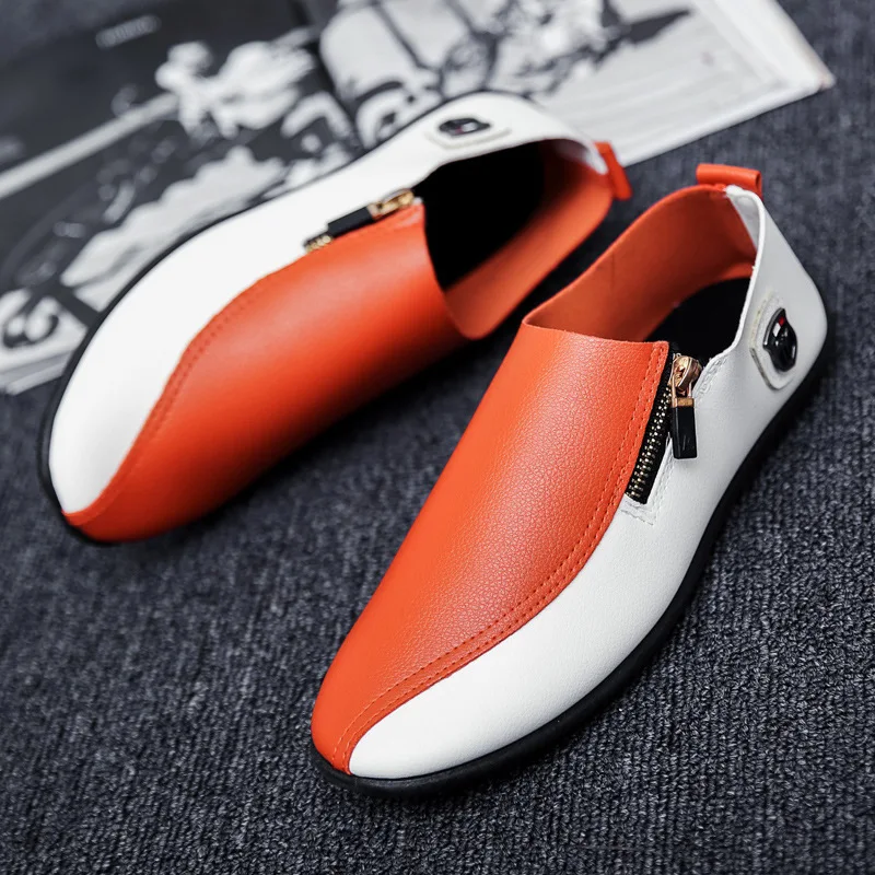 Summer Leather Men Loafers Moccasins Men Shoes Black And White Casual Shoes Slip On Comfortable Men's Flats Male Driving Shoes
Summer Leather Men Loafers Moccasins Men Shoes Black And White Casual Shoes Slip On Comfortable Men's Flats Male Driving Shoes