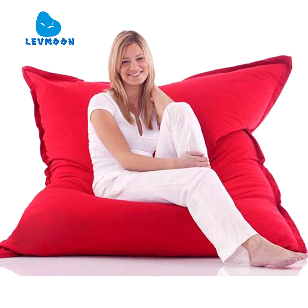 Image LEVMOON Beanbag Sofa Magic Seat zac Shell Comfort Bean Bag Bed Cover Without Filler Micro velvet  Indoor Beanbag Lounge Chair