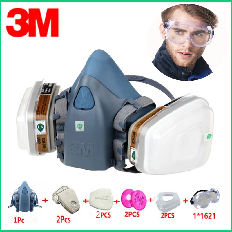 10in1 3M 7502 6001 Gas Mask Respirator Protective Anti Dust Mask Industrial Refine Mine Spray Silica Gel Mask Chemical Goggles
10in1 3M 7502 6001 Gas Mask Respirator Protective Anti Dust Mask Industrial Refine Mine Spray Silica Gel Mask Chemical Goggles