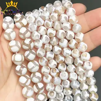 Faceted White Spot Agates Onyx Beads Natural Loose Stone Beads For Jewelry Making DIY Bracelet Necklace Accessories 8mm 10mm
Faceted White Spot Agates Onyx Beads Natural Loose Stone Beads For Jewelry Making DIY Bracelet Necklace Accessories 8mm 10mm