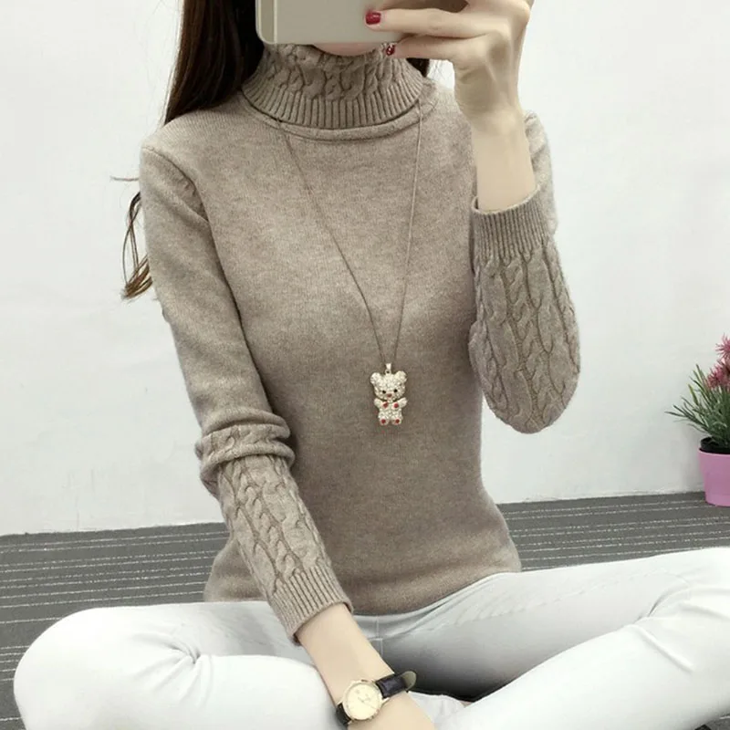 2018New Winter Thick Warm Women Turtleneck Sweaters Pullovers Knit Long Sleeve Bottoming Sweater Female Jumper Tops 10 colors 26
2018New Winter Thick Warm Women Turtleneck Sweaters Pullovers Knit Long Sleeve Bottoming Sweater Female Jumper Tops 10 colors 26