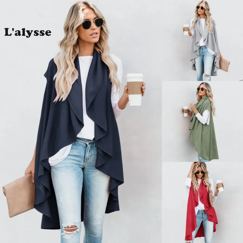 LALYSSE Plus Size Vest Irregular Women Long Cardigan Jacket Coat Waistcoat Sleeveless Long Vest Autumn Spring knitting Outwear
LALYSSE Plus Size Vest Irregular Women Long Cardigan Jacket Coat Waistcoat Sleeveless Long Vest Autumn Spring knitting Outwear