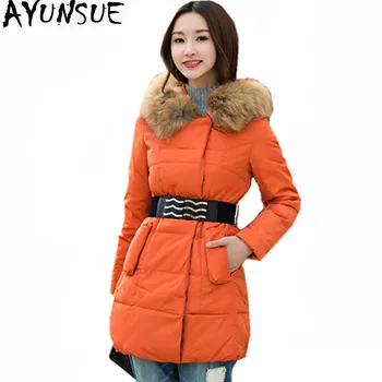 AYUNSUE Women's Fur Collar White Duck Down Jacket Warm Winter Coat Hooded Women Parka Slim Ladies Coats Casaco De Inverno WXF390
AYUNSUE Women's Fur Collar White Duck Down Jacket Warm Winter Coat Hooded Women Parka Slim Ladies Coats Casaco De Inverno WXF390