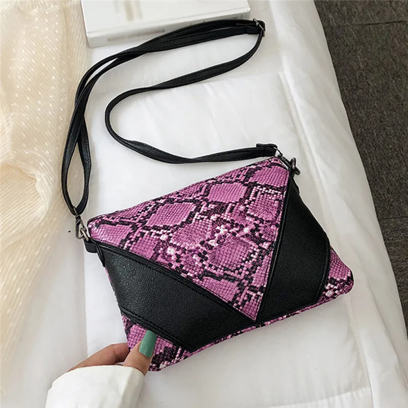 Women Fashion Snake PU Leather Shoulder Bag Female Zipper Serpentine Shoulder Messenger Bags Women's Snake skin Print Handbag
Women Fashion Snake PU Leather Shoulder Bag Female Zipper Serpentine Shoulder Messenger Bags Women's Snake skin Print Handbag