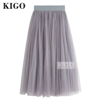 KIGO 3 Layers Tulle Skirts Women Spring Summer Elastic High Waist Ladies Long Mesh Skirt Women Midi Pleated Skirt Faldas KC3085H
KIGO 3 Layers Tulle Skirts Women Spring Summer Elastic High Waist Ladies Long Mesh Skirt Women Midi Pleated Skirt Faldas KC3085H