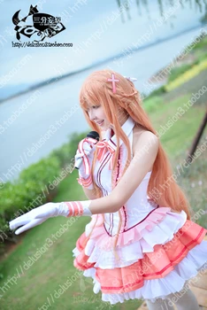 FSAO Sword Art Online Yuuki Asuna Idol ver Singer Pink Stage Dress Cosplay Costume Halloween Costume for woman 
FSAO Sword Art Online Yuuki Asuna Idol ver Singer Pink Stage Dress Cosplay Costume Halloween Costume for woman