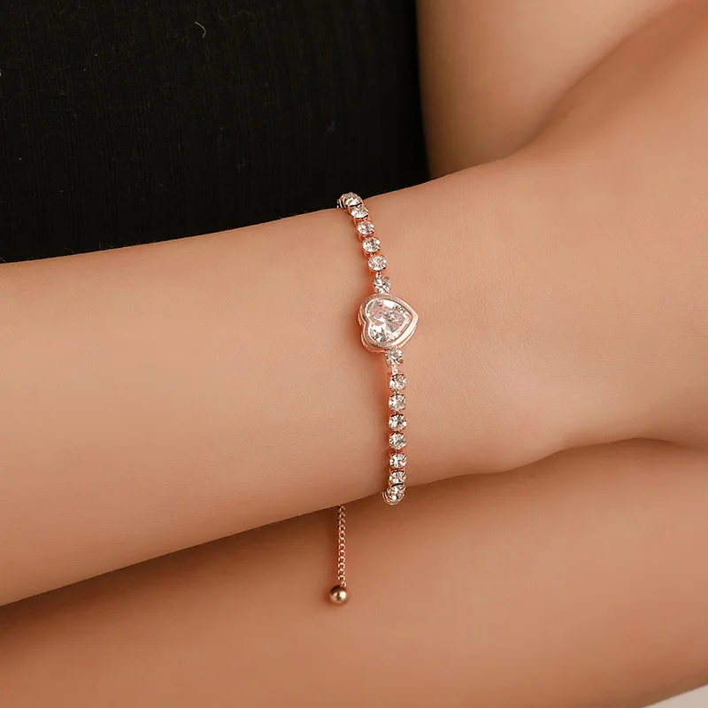SEDEX Fashion Bracelet Hearts And Arrows Zircon Simple Women'S Wear Bracelet Korean Crystal Jewelry Love'S Gift
SEDEX Fashion Bracelet Hearts And Arrows Zircon Simple Women'S Wear Bracelet Korean Crystal Jewelry Love'S Gift