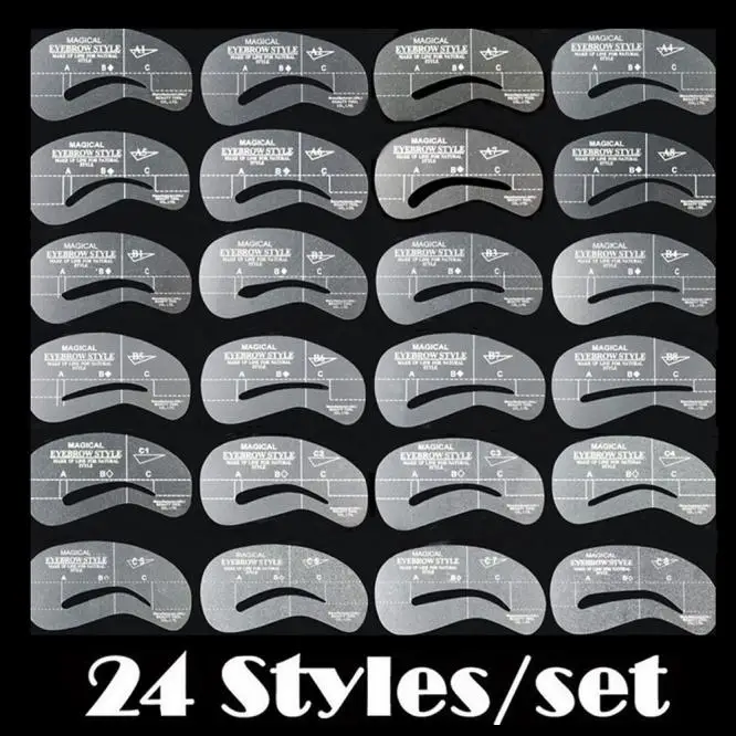 MAG 24 Styles Eyebrow Shaping Stencils Grooming Kit Makeup Shaper Set Template Tool трафарет для бровей L525
MAG 24 Styles Eyebrow Shaping Stencils Grooming Kit Makeup Shaper Set Template Tool трафарет для бровей L525