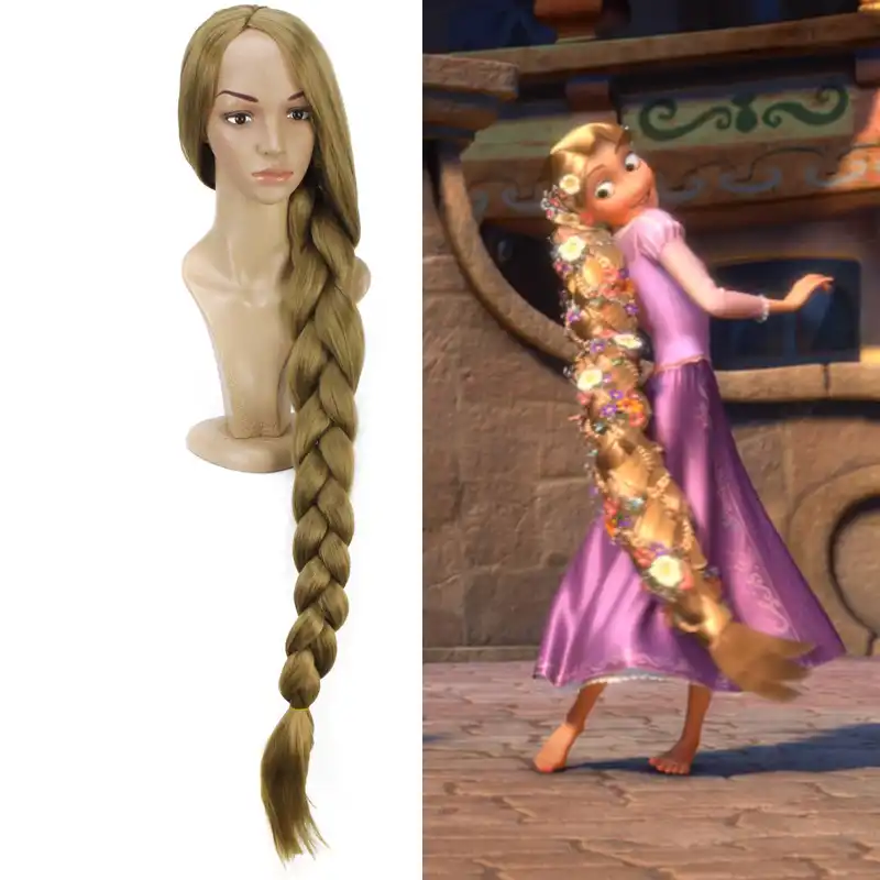 Princess Tangled Rapunzel 110cm 43 34 Long Straight Braid Cosplay