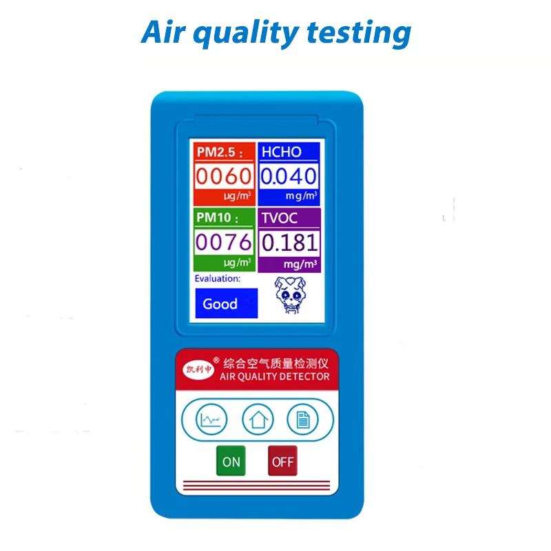 English menu Formaldeyde HCHO PM1.0 PM2.5 PM10 Gas Analyzer TVOC Particles Detector Meter Tester Air Quality Analyzer
English menu Formaldeyde HCHO PM1.0 PM2.5 PM10 Gas Analyzer TVOC Particles Detector Meter Tester Air Quality Analyzer