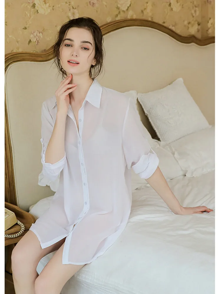 Plus Size 5XL Blouse Shirt Pink Sexy Sheer Women Loose Long Tops Chiffon Blouses Boyfriend Style Nightwear Lady Summer Clothes
Plus Size 5XL Blouse Shirt Pink Sexy Sheer Women Loose Long Tops Chiffon Blouses Boyfriend Style Nightwear Lady Summer Clothes