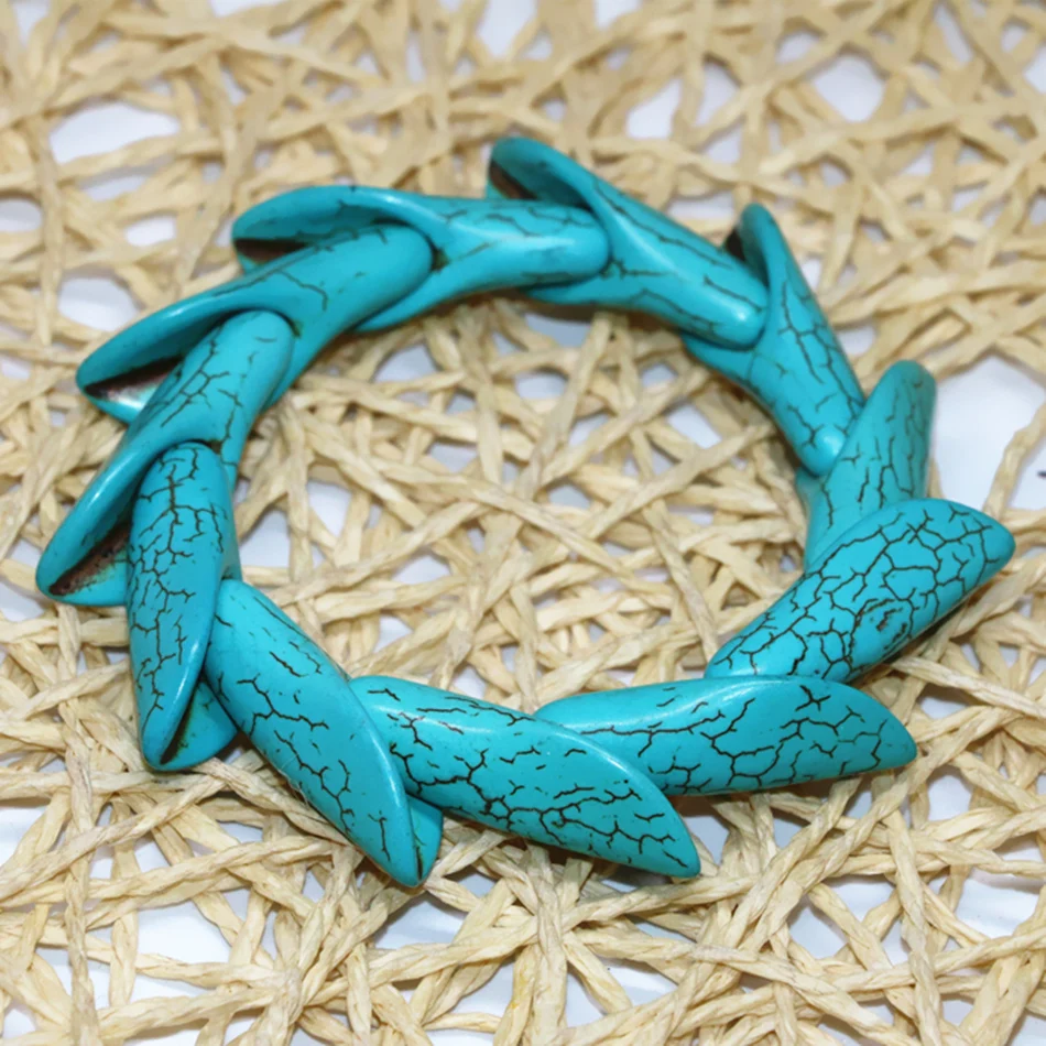 Multicolor turquoise Stone 15x38mm Morning glory beads diy Bracelets Bangles 7.5" B317
Multicolor turquoise Stone 15x38mm Morning glory beads diy Bracelets Bangles 7.5" B317
