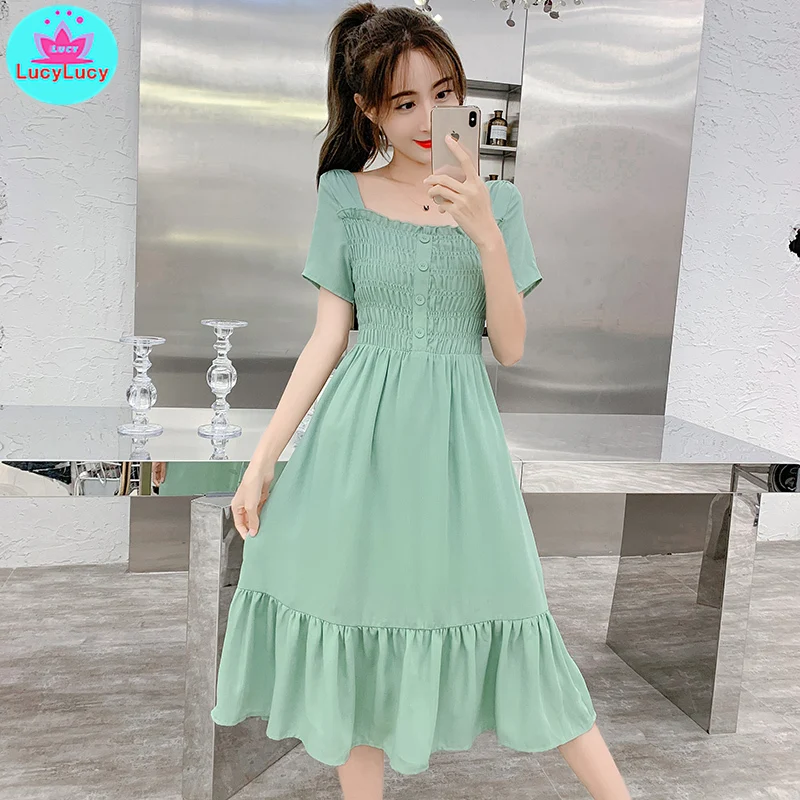 2019 summer new Japanese style fashion pleated waist large retro red long female Hepburn dress Regular Short Office Lady
2019 summer new Japanese style fashion pleated waist large retro red long female Hepburn dress Regular Short Office Lady
