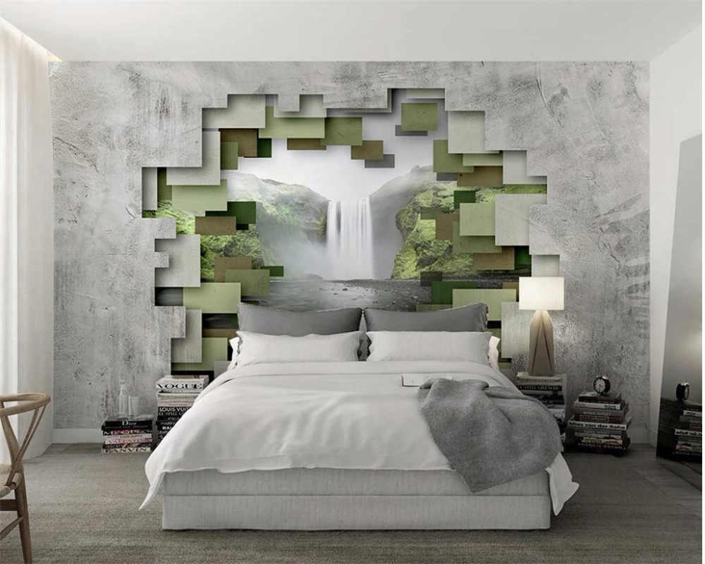 Beibehang papel de parede Custom wallpaper 3d stereo polygonal geometric concrete wall waterfall TV background wallpaper behang
Beibehang papel de parede Custom wallpaper 3d stereo polygonal geometric concrete wall waterfall TV background wallpaper behang