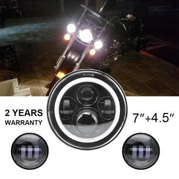 7" Round LED Headlight With Amber Hi/Lo Beam+4.5" Fog Light For 5.75 inch Light Road King Street Glide Softtail
7" Round LED Headlight With Amber Hi/Lo Beam+4.5" Fog Light For 5.75 inch Light Road King Street Glide Softtail