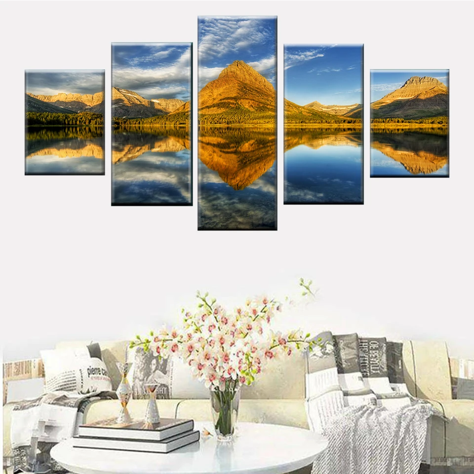 5 pieces of mountain lake blue sky and white clouds landscape poster print in canvas wall art bedroom decoration picture
5 pieces of mountain lake blue sky and white clouds landscape poster print in canvas wall art bedroom decoration picture