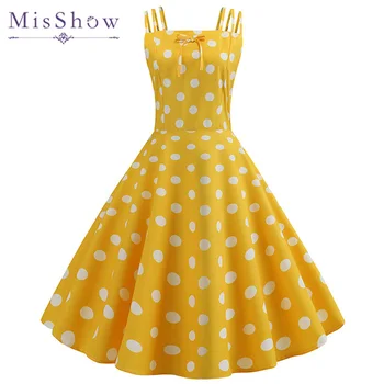 Retro Polka Dot Dress 2019 Hepburn Vintage 50s 60s Pin Up Rockabilly Yellow Dresses Robe Plus Size Elegant Women Midi Dress
Retro Polka Dot Dress 2019 Hepburn Vintage 50s 60s Pin Up Rockabilly Yellow Dresses Robe Plus Size Elegant Women Midi Dress