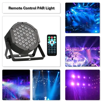 Remote Control Party DiscoLight 36LED 36W 7Channel Mini High Bright PAR Light RGB Wash Effect Stage Lamp DMX512 Sound Activation
Remote Control Party DiscoLight 36LED 36W 7Channel Mini High Bright PAR Light RGB Wash Effect Stage Lamp DMX512 Sound Activation