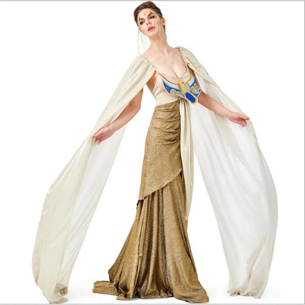 arnival Party Halloween Egyptian Cleopatra Costume Women Adult Egypt Queen Cosplay Costumes Sexy Golden Fancy Dress
arnival Party Halloween Egyptian Cleopatra Costume Women Adult Egypt Queen Cosplay Costumes Sexy Golden Fancy Dress