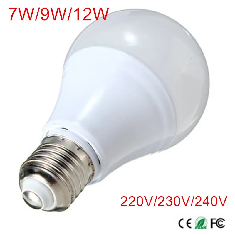 Светодиодная лампа E27 7 Вт 9 12 AC180V-240V SMD 5730 профессиональсветильник для внутреннего