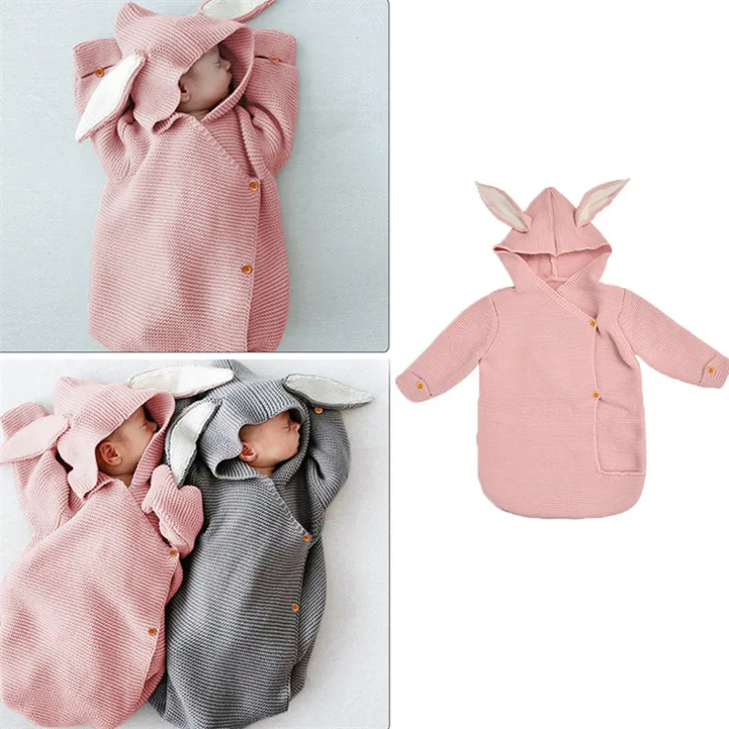 2018 Autumn New Romper Bunny Ears Knitted Baby Sleeping Bag Is Stereo Newborn Baby Clothes Baby Romper
2018 Autumn New Romper Bunny Ears Knitted Baby Sleeping Bag Is Stereo Newborn Baby Clothes Baby Romper