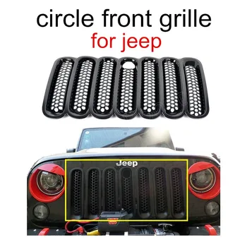 New 7Pcs /Set Black Front Grille Cover Insert Mesh Grill For Jeep Wrangler JK Rubicon 07-15 with lock hole free shipping
New 7Pcs /Set Black Front Grille Cover Insert Mesh Grill For Jeep Wrangler JK Rubicon 07-15 with lock hole free shipping