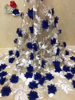 3D Lace Fabric Blue Flowers, Bridal Lace Fabric, French Lace Fabric For Haute Couture Dress, Mesh Lace Fabric With 3D Flowers FJ
3D Lace Fabric Blue Flowers, Bridal Lace Fabric, French Lace Fabric For Haute Couture Dress, Mesh Lace Fabric With 3D Flowers FJ