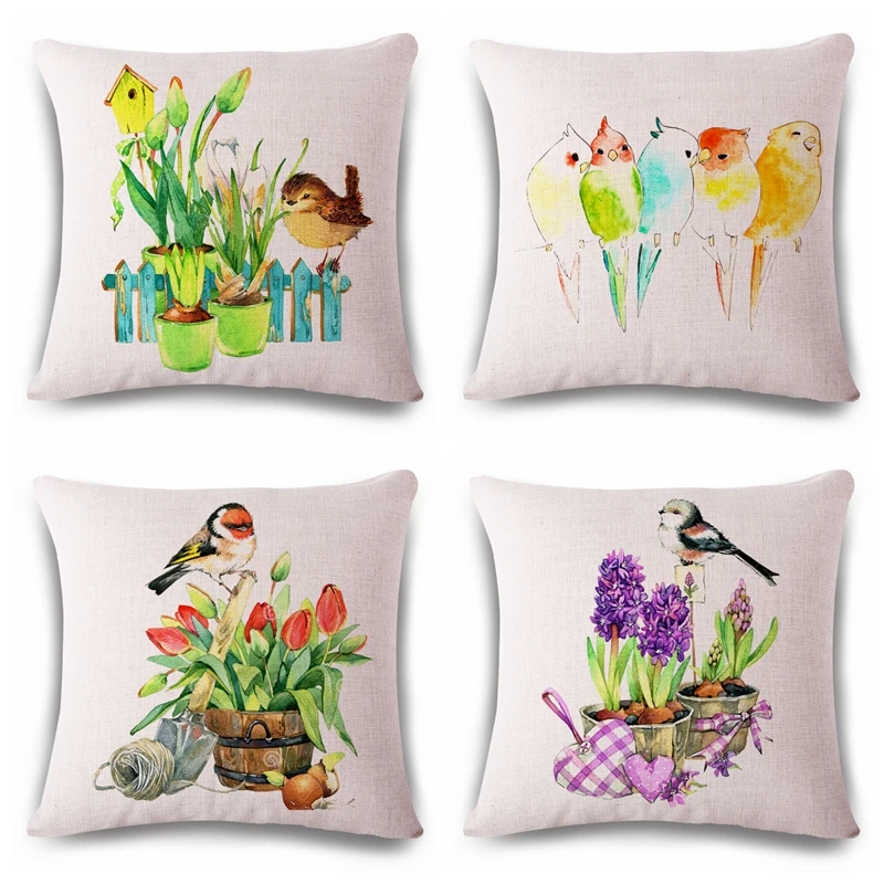 watercolor potted bird Cushion(No Filler) Polyester Family affection Sofa Car Seat family Home Decorative Throw Pillow
watercolor potted bird Cushion(No Filler) Polyester Family affection Sofa Car Seat family Home Decorative Throw Pillow