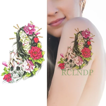 Waterproof Temporary Tattoo Sticker Skull head Peony Rose Fake Tatto Flash Tatoo Back Leg Arm belly big size for Women girl Men
Waterproof Temporary Tattoo Sticker Skull head Peony Rose Fake Tatto Flash Tatoo Back Leg Arm belly big size for Women girl Men