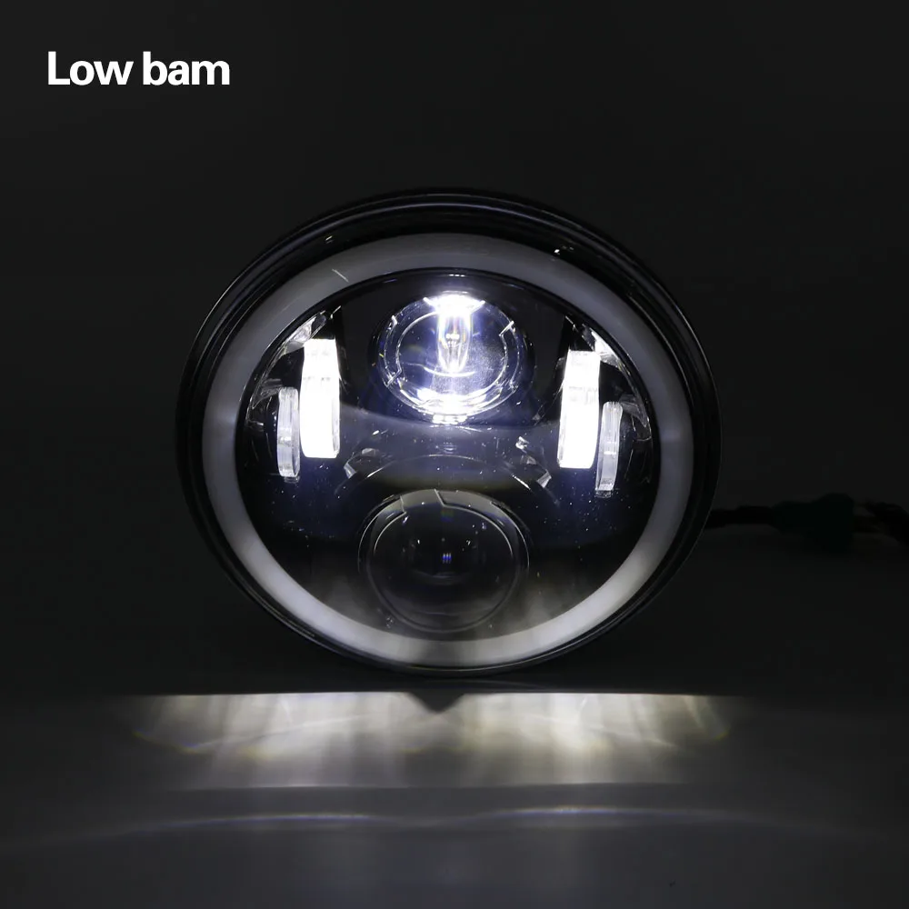 For Jeep Wrangler Jk Tj Super Bright 50W 7 Inch Round LED Headlight White Amber Turn Signal Halo Ring For Lada 4x4 urban Niva (20)