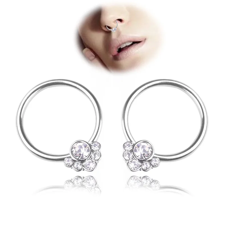Fashion Stainless Steel With Zircon Flower Round Nose Hoop Septum Helix Piercing Nariz Septum Ear Stud Piercing Body Jewelry
Fashion Stainless Steel With Zircon Flower Round Nose Hoop Septum Helix Piercing Nariz Septum Ear Stud Piercing Body Jewelry