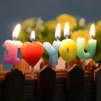 I Love You Letter Happy Birthday Candles novelty Anniversary Wedding romantic Toothpick Cake Candles Party Decor Candles
I Love You Letter Happy Birthday Candles novelty Anniversary Wedding romantic Toothpick Cake Candles Party Decor Candles