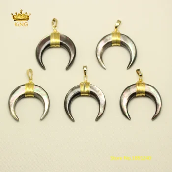 10pcs 34mm Black Shell Wire Wrapped OX Horn Pendants Jewelry Bulk,Golden Plated Copper Caps Moon Shape Shell Necklace DSS11
10pcs 34mm Black Shell Wire Wrapped OX Horn Pendants Jewelry Bulk,Golden Plated Copper Caps Moon Shape Shell Necklace DSS11