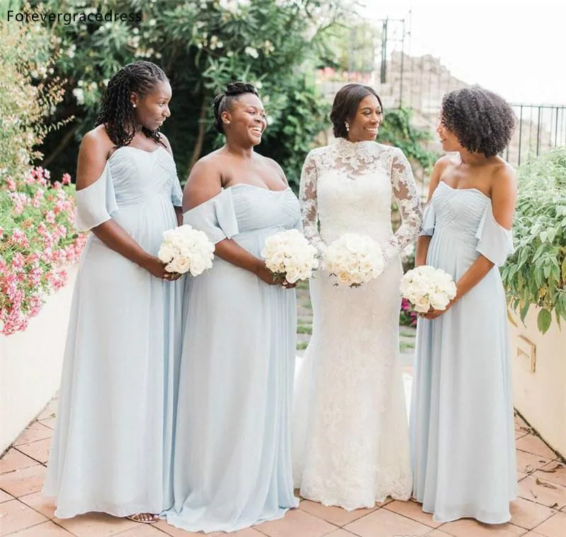 Off Shoulder Bridesmaid Dresses 2019 Flowy Summer Country Garden Wedding Party Guest Maid of Honor Gowns Plus Size Custom Made
Off Shoulder Bridesmaid Dresses 2019 Flowy Summer Country Garden Wedding Party Guest Maid of Honor Gowns Plus Size Custom Made
