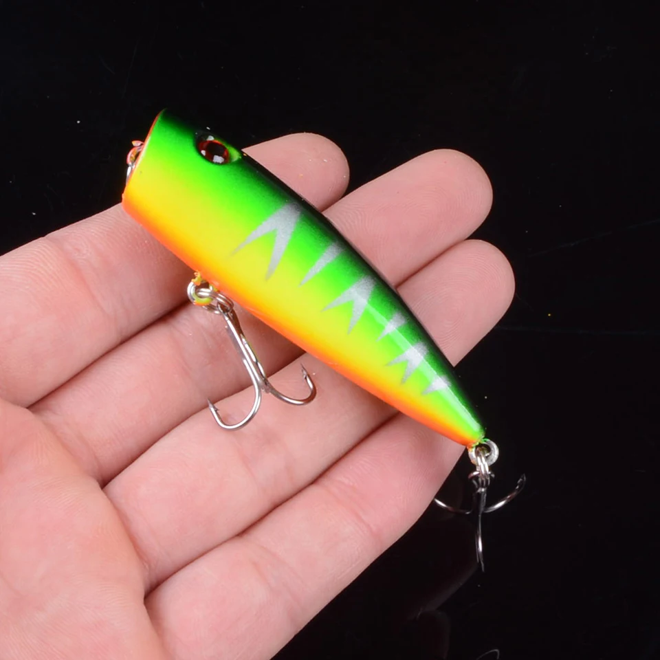 1pcs 6.5cm 9.7g Popper Wobbler Fishing Lure With 6# hooks Floating Crankbait Artificial Bait Popper Pesca 3D Eyes
1pcs 6.5cm 9.7g Popper Wobbler Fishing Lure With 6# hooks Floating Crankbait Artificial Bait Popper Pesca 3D Eyes