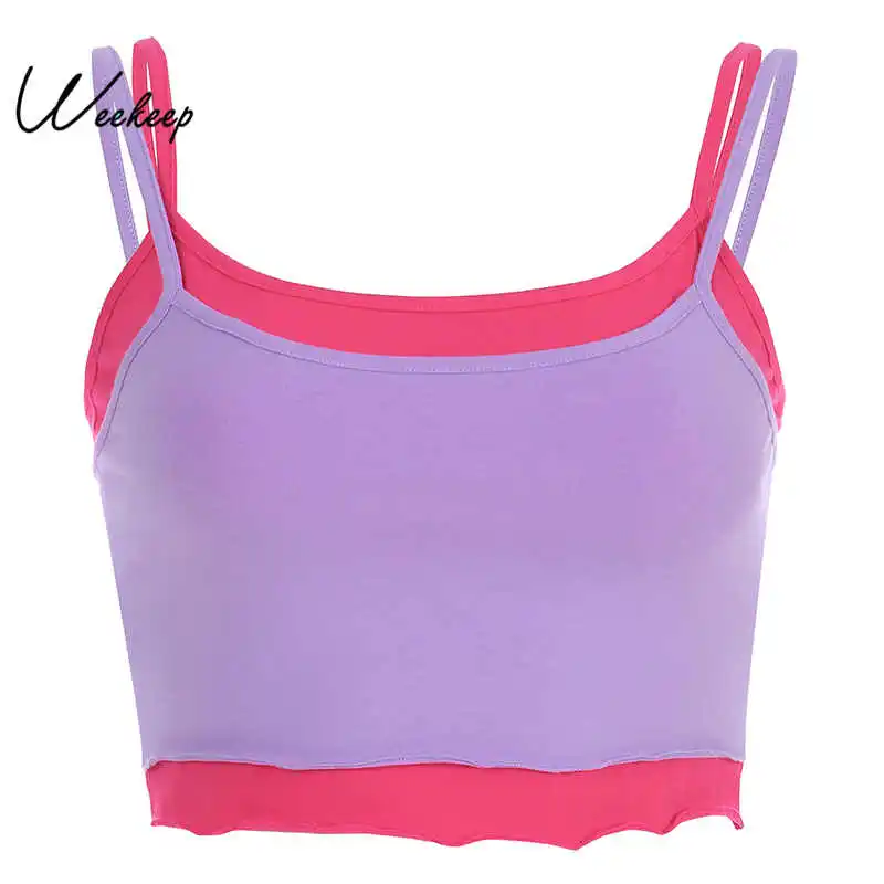 Weekeep Women Cropped Patchwork Camisole Cropped Backless Bodycon Crop Top Femme Balette
Weekeep Women Cropped Patchwork Camisole Cropped Backless Bodycon Crop Top Femme Balette
