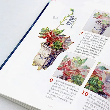 Китайская книга для рисования акварелью/учебник акварелью цветов и фруктов|painting