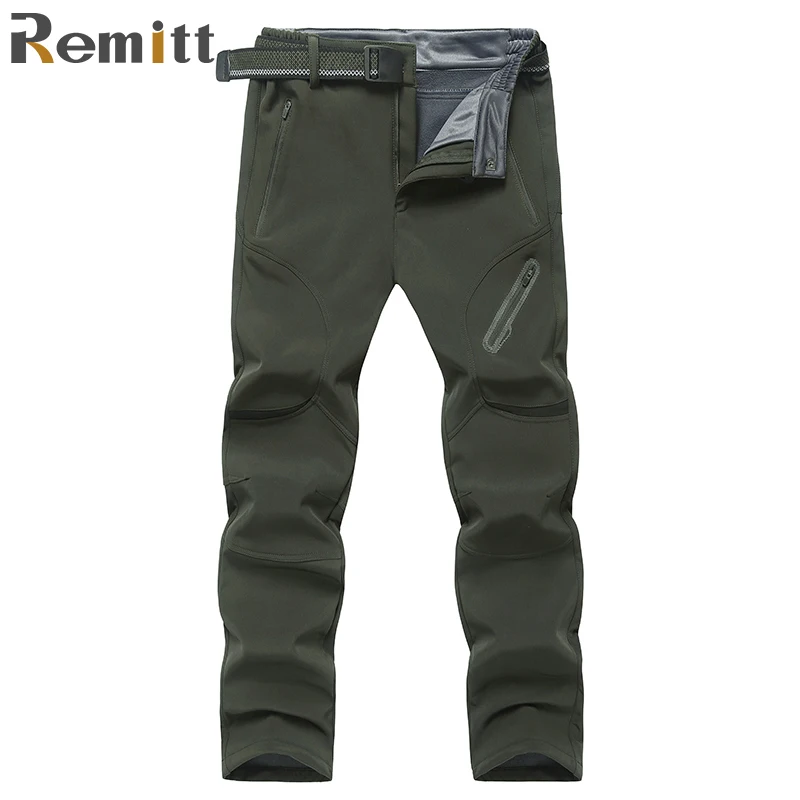 Image Men s Winter Warm Cargo Pants Plus Size 4XL 6XL 7XL 9XL Thermal Fleece Military Pants Mens Army Green Trousers With Belt