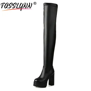 TASSLYNN 2018 Women Boots Round Toe Over The Knee Boots Square High Heels Winter Shoes Slip on Platform Women Shoes Size 34-39
TASSLYNN 2018 Women Boots Round Toe Over The Knee Boots Square High Heels Winter Shoes Slip on Platform Women Shoes Size 34-39